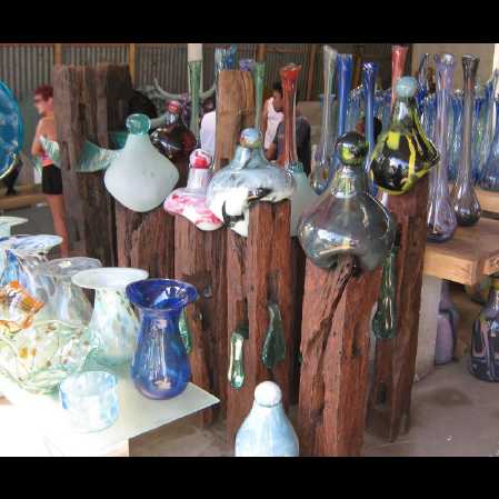 Glass Vases in Village - Hire Bali car driver for Private Tour