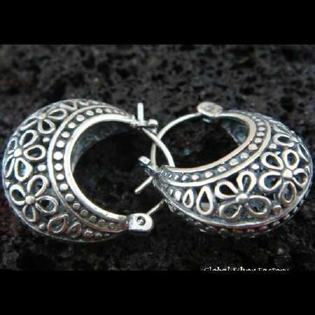 Silver Earrings - Hire Bali car driver for Private Tour